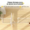 Haustierzaun, 10 Panel Barriere Mit Tür, Faltbar, Für Kleine & Mittelgroße Hunde, Kunststoff, Kohlenstoffstahl, Weiß