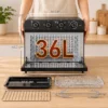 Heteluchtfriteuse oven Met Convectie En Draaispitset, Temperatuurregelaar, Timer, 1800 W
