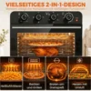 Heteluchtfriteuse oven Met Convectie En Draaispitset, Temperatuurregelaar, Timer, 1800 W
