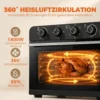 Heteluchtfriteuse oven Met Convectie En Draaispitset, Temperatuurregelaar, Timer, 1800 W