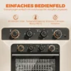 Heteluchtfriteuse oven Met Convectie En Draaispitset, Temperatuurregelaar, Timer, 1800 W