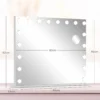 Hollywood Spiegel Met 18 LEDs Make upspiegel 80x60 Cm Cosmetische Spiegel Met 3 Lichtkleuren, Verstelbare Helderheid