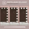 Hollywood Spiegel Met 18 LEDs Make upspiegel 80x60 Cm Cosmetische Spiegel Met 3 Lichtkleuren, Verstelbare Helderheid