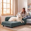 Hondensofa XL Orthopedisch Hondenbed Met Rugleuning Afneembaar Kussen Voor Grote Honden Onder De 35 Kg