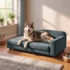 Hondensofa XL Orthopedisch Hondenbed Met Rugleuning Afneembaar Kussen Voor Grote Honden Onder De 35 Kg