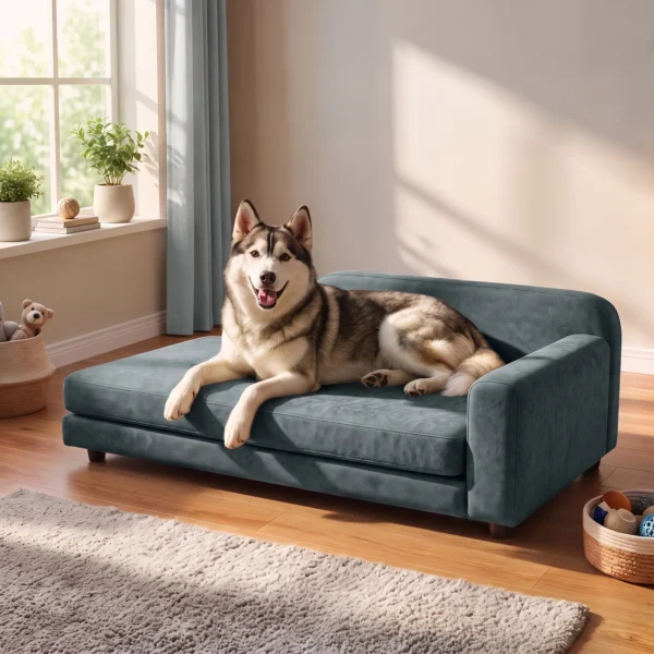 Hondensofa XL Orthopedisch Hondenbed Met Rugleuning Afneembaar Kussen Voor Grote Honden Onder De 35 Kg