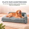 Hondensofa XL Orthopedisch Hondenbed Met Rugleuning Afneembaar Kussen Voor Grote Honden Onder De 35 Kg