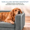 Hondensofa XL Orthopedisch Hondenbed Met Rugleuning Afneembaar Kussen Voor Grote Honden Onder De 35 Kg
