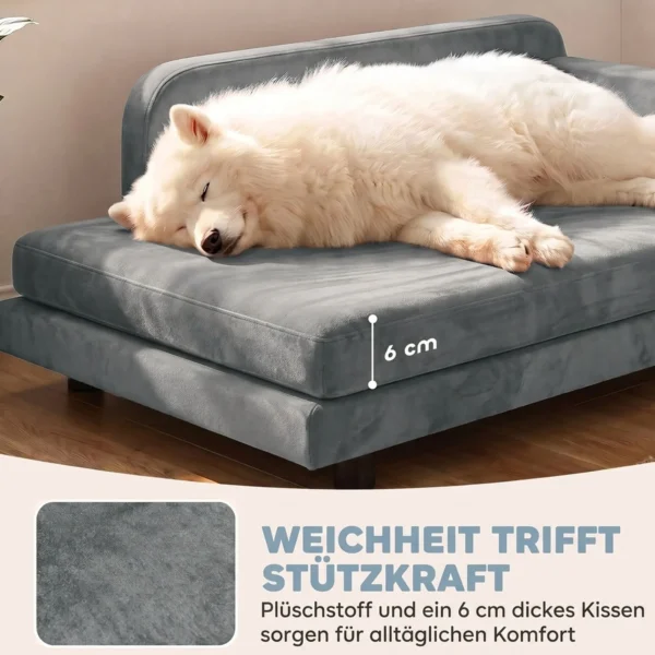 Hondensofa XL Orthopedisch Hondenbed Met Rugleuning Afneembaar Kussen Voor Grote Honden Onder De 35 Kg