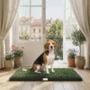 Hondentoilet 76 X 50,5 Cm Hondentoilet Met 1 Wasbaar Kunstgras Puppytoilet Voor Honden Voor Balkon Thuis Zwart+Groen