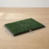 Hondentoilet 76 X 50,5 Cm Hondentoilet Met 1 Wasbaar Kunstgras Puppytoilet Voor Honden Voor Balkon Thuis Zwart+Groen