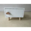 Houten Kindernachtkastje Met Opbergvak, Bijzettafel Voor Slaap En Woonkamer, Wit