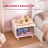 Houten Kindernachtkastje Met Opbergvak, Bijzettafel Voor Slaap En Woonkamer, Wit