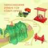 Houten Treinset 91 Delen Treinset Met Kraan, Treinen, Bouwvoertuigen, Rails Brug Voor Kinderen Vanaf 3 Jaar