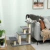 Hundetreppe 4 Stufen 68 Cm Hoch Verstellbar Haustiertreppe Für Kleine Hunde Katzentreppe Sisal Kratzbäumen, Spielball