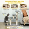 Hundetreppe 4 Stufen 68 Cm Hoch Verstellbar Haustiertreppe Für Kleine Hunde Katzentreppe Sisal Kratzbäumen, Spielball