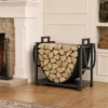 Kaminhoutrek 47,5 X 33 X 44cm Verhoogd Brandhoutrek Met Canvas Draagtas Tot 50 Kg Indoor Outdoor