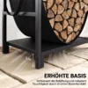 Kaminhoutrek 47,5 X 33 X 44cm Verhoogd Brandhoutrek Met Canvas Draagtas Tot 50 Kg Indoor Outdoor