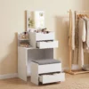 Kaptafel Met Spiegel En Kruk Met Klapspiegel, Make uptafel Met Lades, Wit
