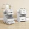 Kaptafel Met Spiegel En Kruk Met Klapspiegel, Make uptafel Met Lades, Wit
