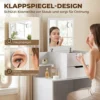 Kaptafel Met Spiegel En Kruk Met Klapspiegel, Make uptafel Met Lades, Wit