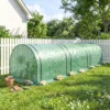 Kas, Winterbestendig Foliekas Met Oprolbare Ritssluiting Deur 350 X 100 X 80 Cm Groen