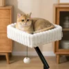 Katten Bureaubed, Kattenbed Voor Bureau Met 360° Rotatie, Hangende Bal Verstelbare Klem Voor Kat Onder 6 Kg
