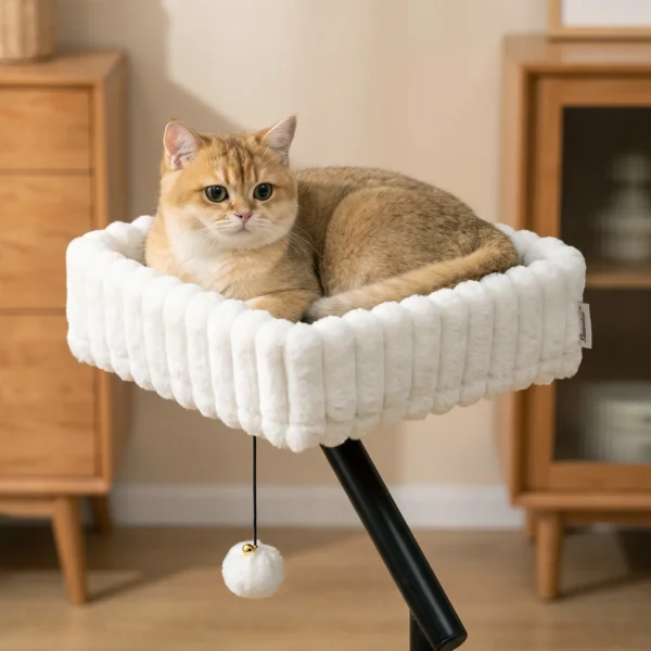 Katten Bureaubed, Kattenbed Voor Bureau Met 360° Rotatie, Hangende Bal Verstelbare Klem Voor Kat Onder 6 Kg