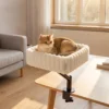Katten Bureaubed, Kattenbed Voor Bureau Met 360° Rotatie, Hangende Bal Verstelbare Klem Voor Kat Onder 6 Kg