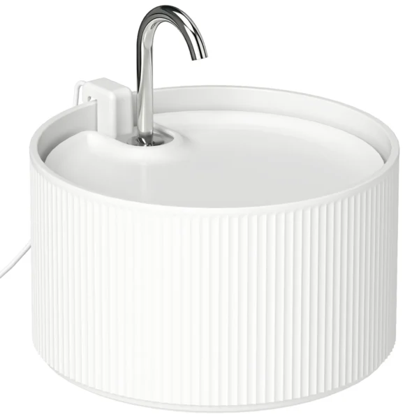 Kattenfontein 2,2L Keramische Drinkfontein Met 4 voudig Filtersysteem 2 Modi 1 Filter & Schuim Ultrastille Pomp, BPA vrij