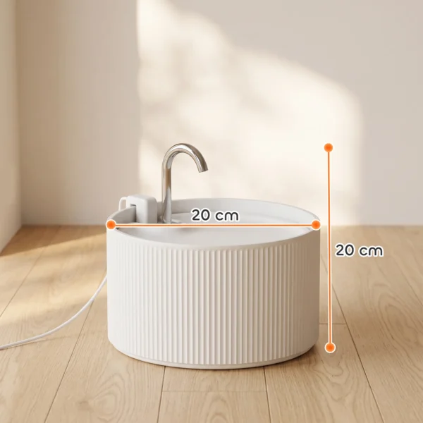 Kattenfontein 2,2L Keramische Drinkfontein Met 4 voudig Filtersysteem 2 Modi 1 Filter & Schuim Ultrastille Pomp, BPA vrij