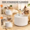 Kattenfontein 2,2L Keramische Drinkfontein Met 4 voudig Filtersysteem 2 Modi 1 Filter & Schuim Ultrastille Pomp, BPA vrij