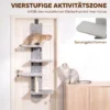 Kattenklimwand Voor De Deur Wandkrabpaal Met Sisal krabstam In Lichtgrijs