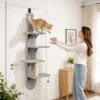 Kattenklimwand Voor De Deur Wandkrabpaal Met Sisal krabstam In Lichtgrijs