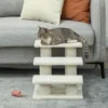 Kattentrap 3 Treden Huisdiertentrap Trap Voor Kat Huisdiertentrap Pluche 45 X 35 X 34 Cm Beige