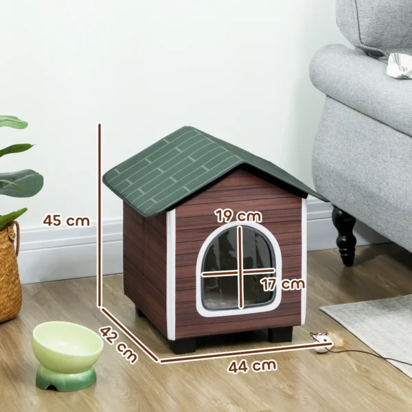 Katzenhaus Isolierte Katzenhütte Mit Kissen Eingang 44 X 42 X 45cm Wasserabweisend Oxford Stoff Erhöht
