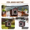 Katzenhaus Isolierte Katzenhütte Mit Kissen Eingang 44 X 42 X 45cm Wasserabweisend Oxford Stoff Erhöht