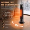 Keramische Kachel 2000W Thermostaat 3D Vlam Elektrische Verwarming Afstandsbediening Zwart