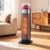 Keramische Kachel 2000W Thermostaat Elektrische Verwarming Afstandsbediening Zwart