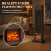 Keramische Verwarming 2000W Met Vlam Effect, Thermostaat, Elektrische Verwarming, Afstandsbediening, Zwart