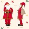 Kerstman 120 Cm Sinterklaas Figuur Met Beweegbaar Hoofd En Armen, Bel En Zak, Geluid En Aanraaksensor