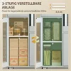 Keukenkast Op Wielen, Mobiele Keukenkast Met Planken, Lades, Verstelbaar Rek, Kabelgat, Grijs