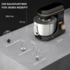 Keukenmachine Kneedmachine Met 4,5L RVS Kom 1300W Deegmachine Met 6+P Snelheid Beige