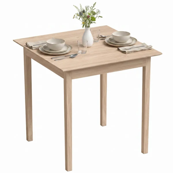 Keukentafel Eettafel Vierkante Tafel, Modern Ontwerp, 75 Cm X 75 Cm X 76 Cm, Natuurhout