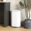 Keukenvuilnisbak 30 Liter Met Soft Close deksel, Metaalpedaal, Crèmewit, 36,5 X 31 X 61 Cm