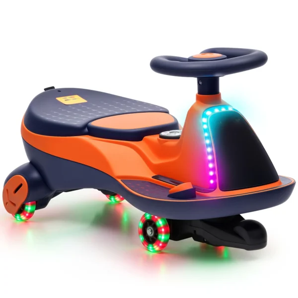 Kinder Elektrische Auto 12V 2 in 1 Elektrische Glijauto Met Lithium Batterij 2 Motoren RGB Licht Pedaal Muziek 360° Besturing
