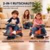 Kinder Elektrische Auto 12V 2 in 1 Elektrische Glijauto Met Lithium Batterij 2 Motoren RGB Licht Pedaal Muziek 360° Besturing