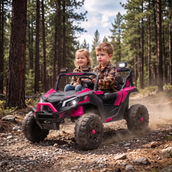 Kinder Elektrische Auto 24V 2 Zitter Kinderwagen UTV Met Lithium Batterij 2,4 GHz Afstandsbediening 2 X 120W Motoren Softstart
