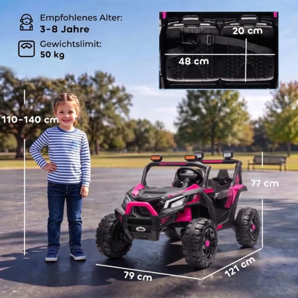 Kinder Elektrische Auto 24V 2 Zitter Kinderwagen UTV Met Lithium Batterij 2,4 GHz Afstandsbediening 2 X 120W Motoren Softstart