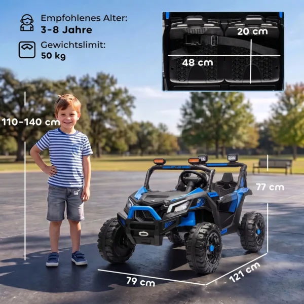 Kinder Elektrische Auto 24V 2 Zitter Kinderwagen UTV Met Lithium Batterij 2,4 GHz Afstandsbediening 2 X 120W Motoren Softstart